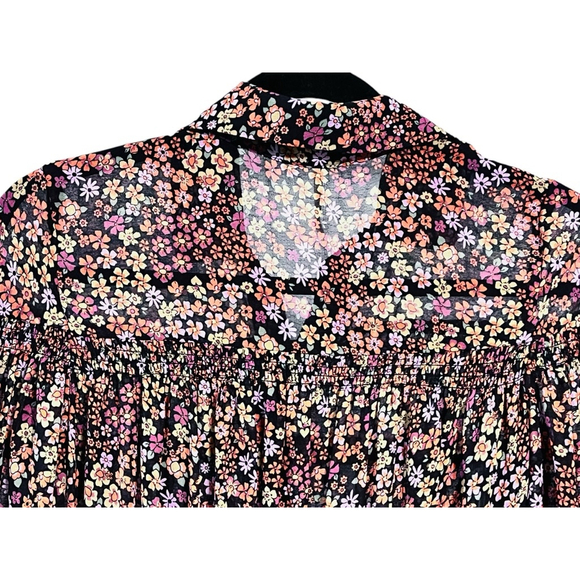 Free People Bonnie Floral Mini Dress Size XS Short Sleeve Lightweight Boho $128 - Picture 5 of 5